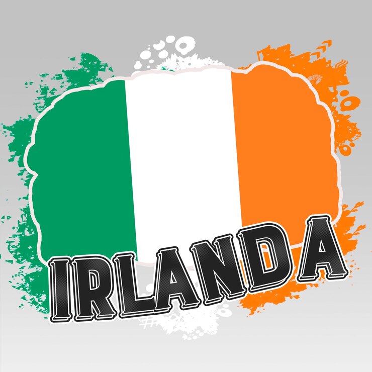 PSD desenho da bandeira irlandesa