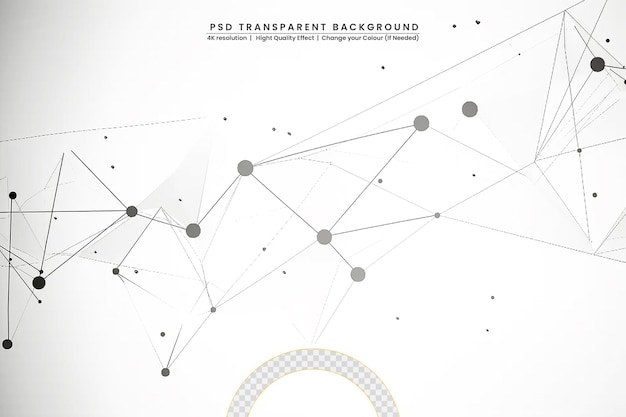 PSD desenho de baixa tecnologia de poli sobre fundo transparente