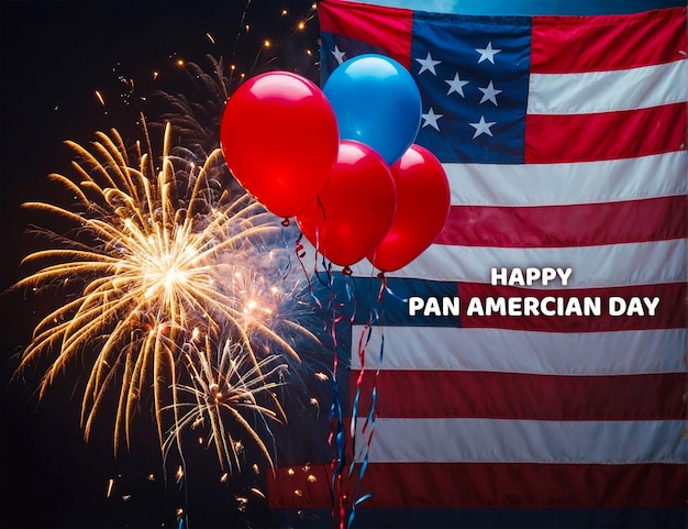 Desenho de banner do dia pan-americano feliz gerado por ai