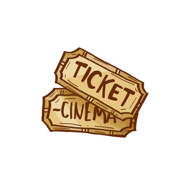 PSD desenho de bilhetes de entrada para o cinema