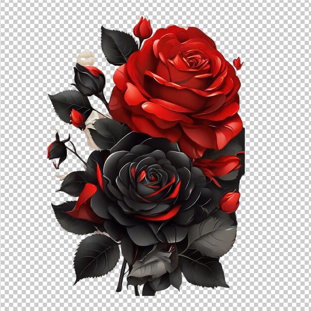 PSD desenho de buquê de flores de rosa