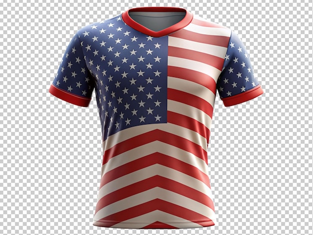 PSD desenho de camiseta com bandeira dos eua