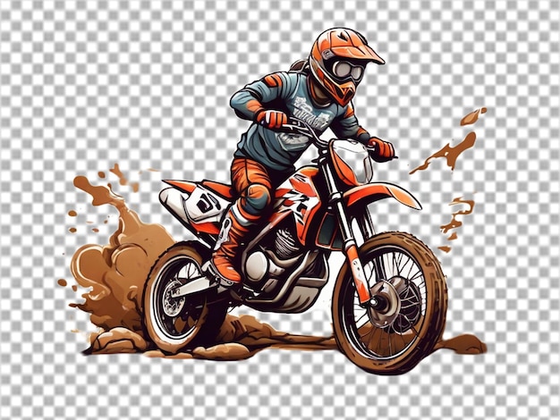 Desenho de camiseta de motociclista de desenho animado vetorial de motocicleta extrema