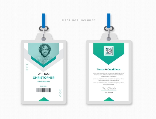 Desenho de cartão de identificação corporativo de empregado profissional Modelo de pacote de design de carta de identificação de escritório de negócios