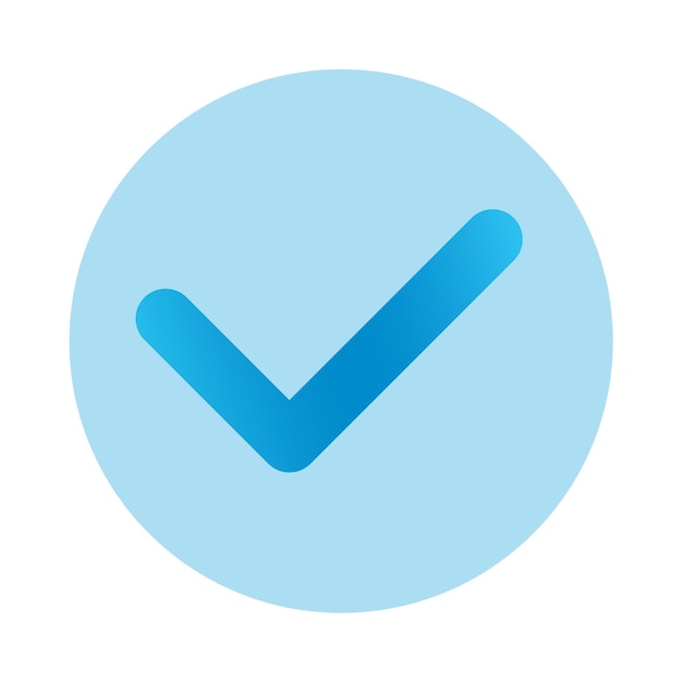 desenho de elemento de botão de verificação azul arquivo psd plano de fundo transparente desenho de modelo de símbolo de marca de verificação