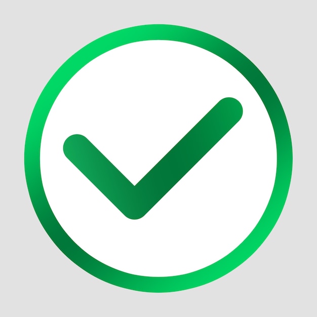 desenho de elemento de botão de verificação verde arquivo psd plano de fundo transparente desenho de modelo de símbolo de marca de verificação