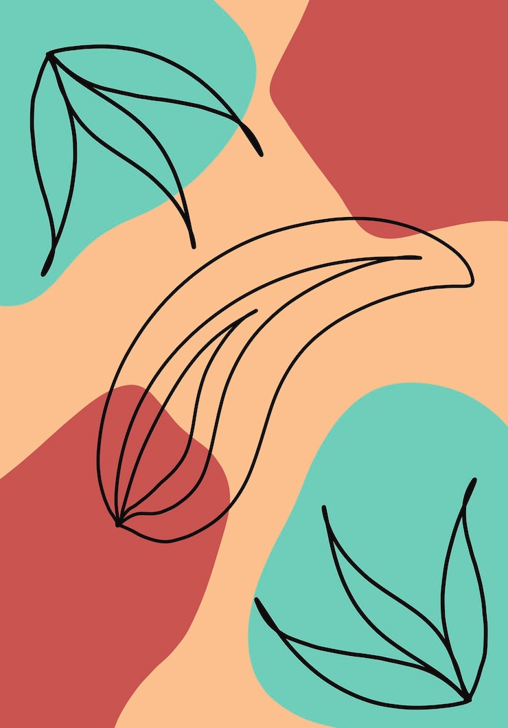 PSD desenho de folha abstrato