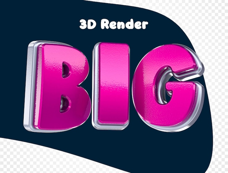 PSD desenho de fonte 3d grande