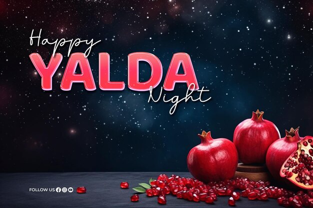 Desenho de fundo yalda e modelo de banner yalda