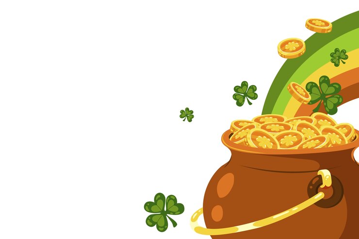 PSD desenho de ícones do dia de são patrício
