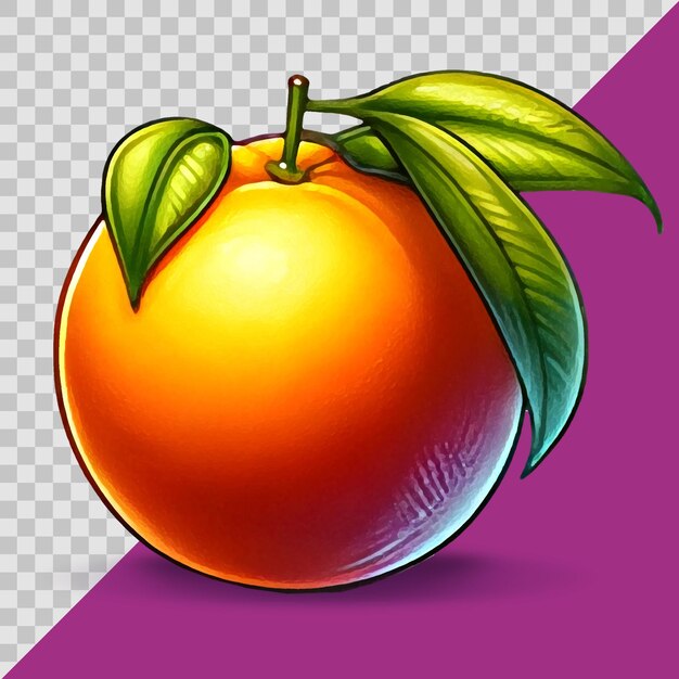 PSD desenho de ilustração laranja.