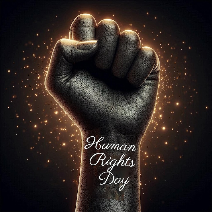 PSD desenho de ilustração plana do dia internacional dos direitos humanos