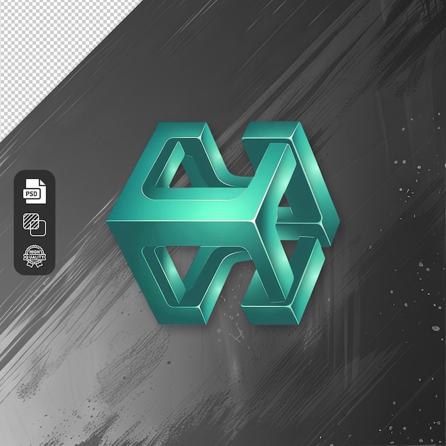Desenho de logotipo abstrato de cor azul geométrico PNG Fundo transparente