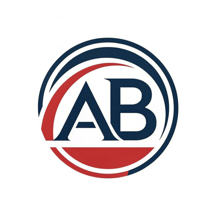 PSD desenho de logotipo da letra ab luxury