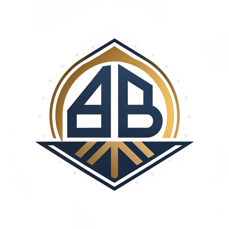 PSD desenho de logotipo da letra ab luxury