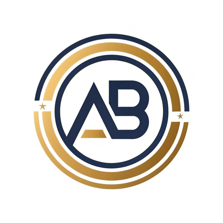 PSD desenho de logotipo de letra ab logotipo de alfabeto ab