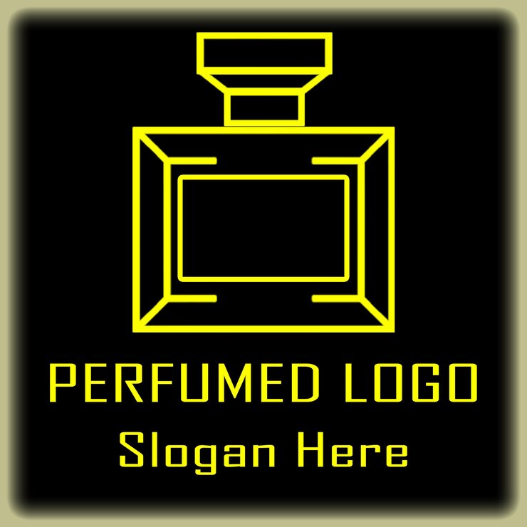 PSD desenho de logotipo perfumado