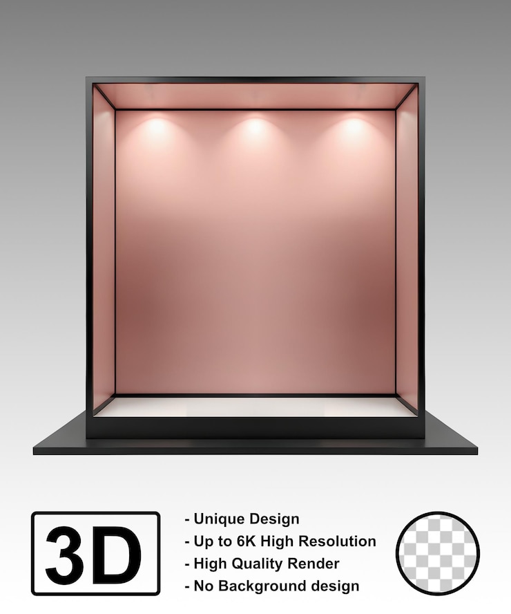 PSD desenho de maquete de cabine de evento de fundo
