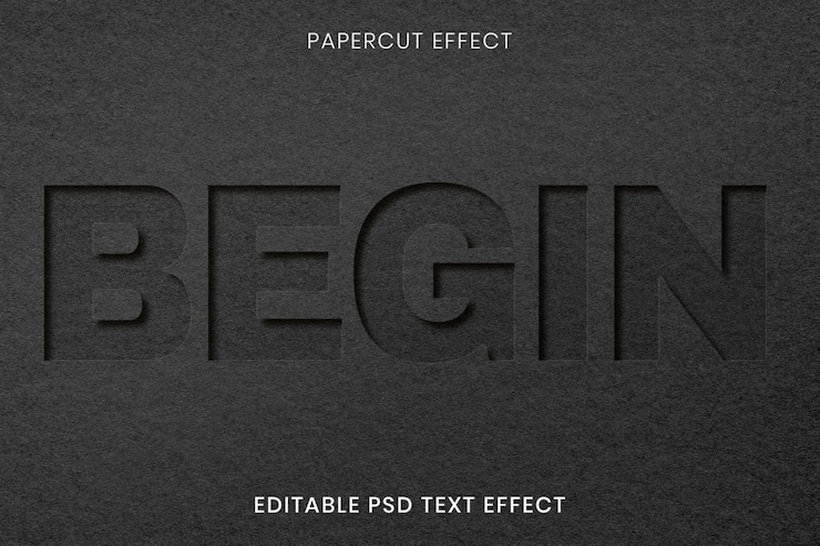 PSD desenho de maquete de corte de papel bonito