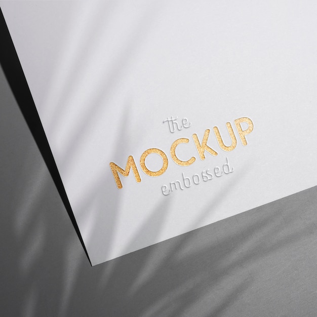 Desenho de maquete de logotipo de efeito em close-up