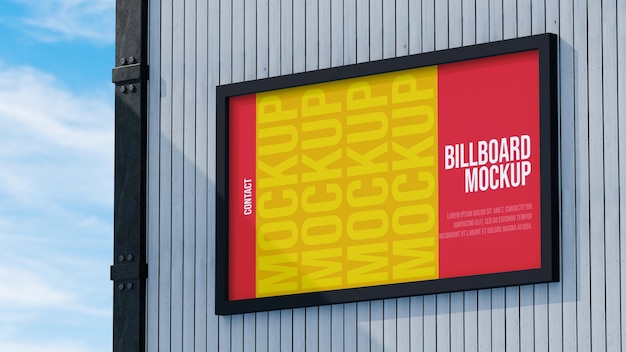 Desenho de maquete de outdoor billboard