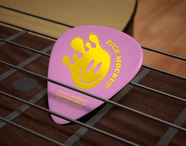 PSD desenho de maquete de pick de guitarra