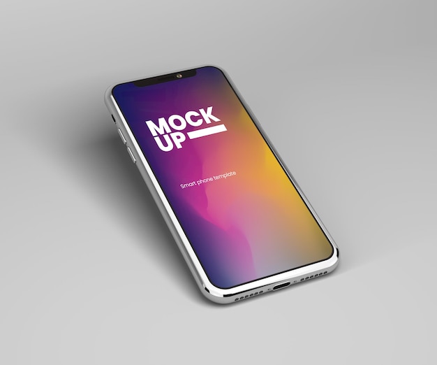 Desenho de maquete de smartphone em tela cheia