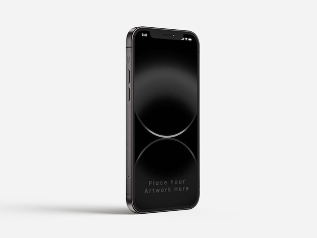 Desenho de maquete de telefone único com fundo branco