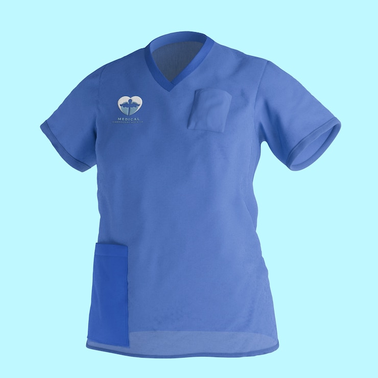 PSD desenho de maquete de uniforme médico