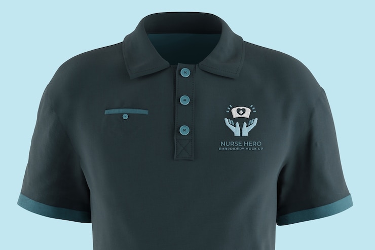 PSD desenho de maquete de uniforme médico