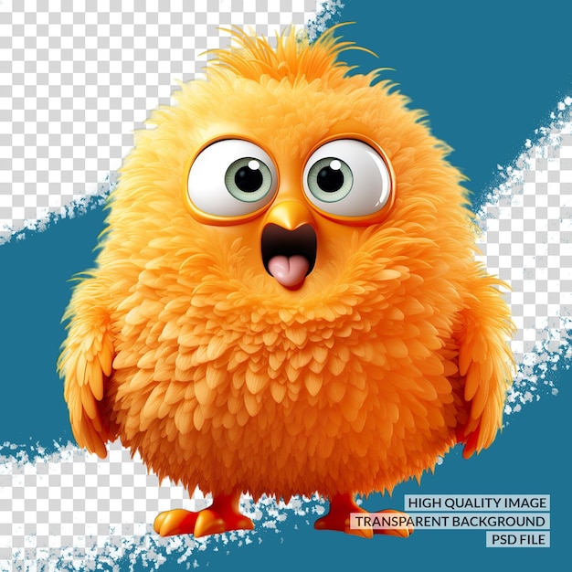 PSD desenho de mascote 3d png clipart fundo transparente isolado