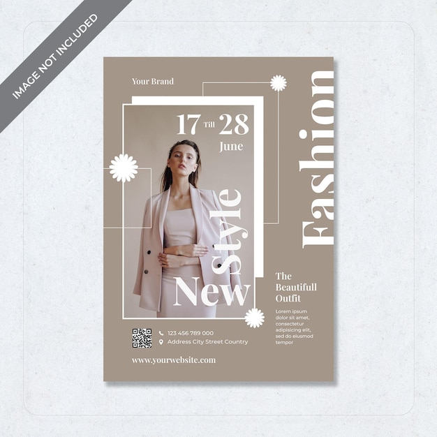 Desenho de moda um cartaz para o modelo de véspera de ano novo