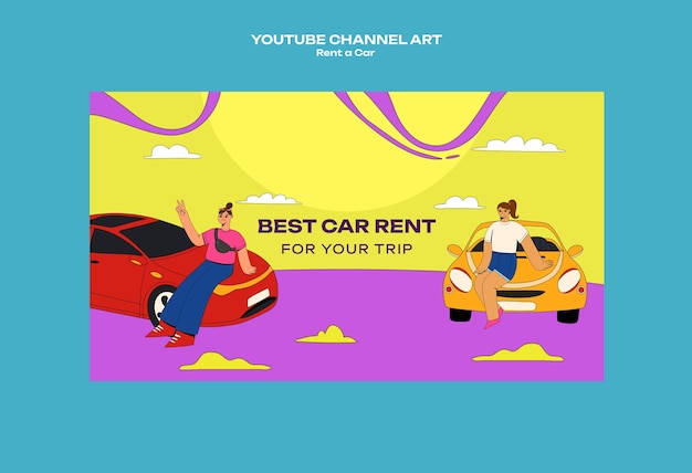 Desenho de modelo de aluguer de carro