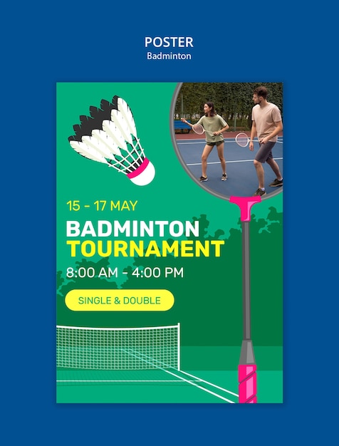 Desenho de modelo de badminton