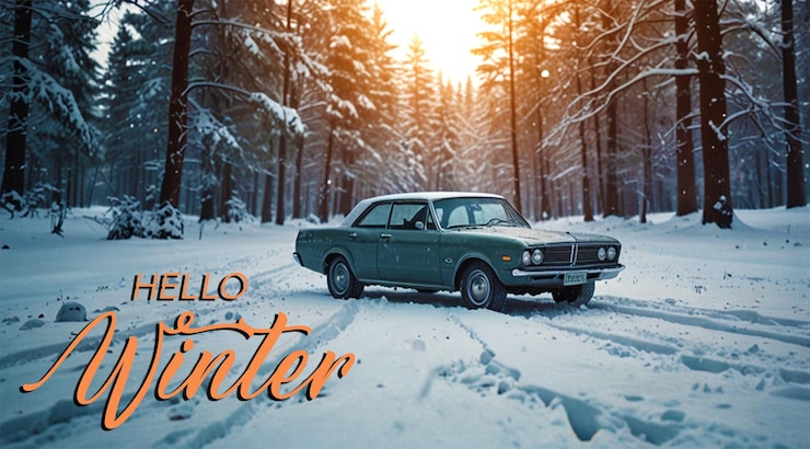 PSD desenho de modelo de banner de inverno