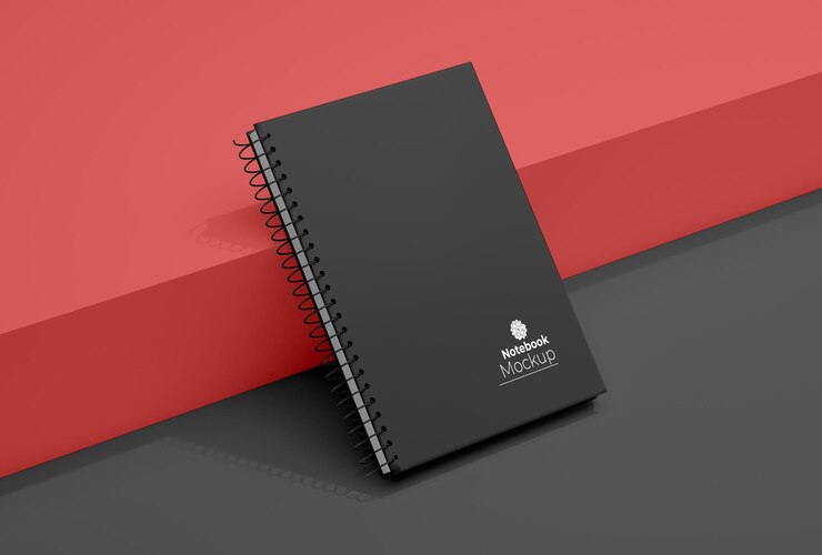 Desenho de modelo de caderno em espiral