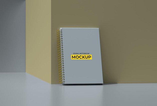 PSD desenho de modelo de caderno em espiral