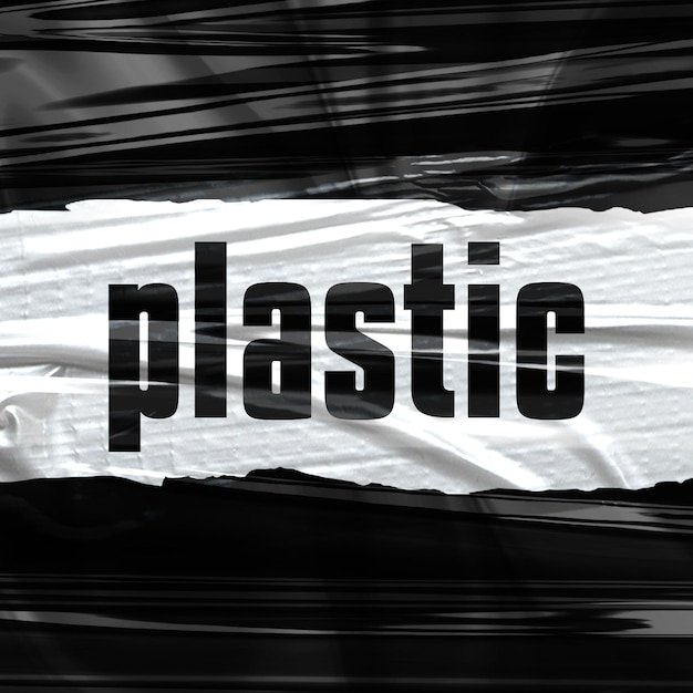 PSD desenho de modelo de efeito de texto plástico