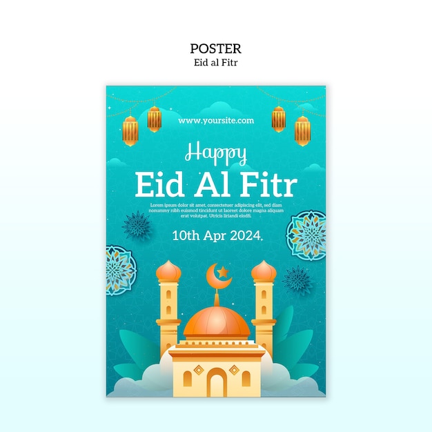 Desenho de modelo de Eid al fitr