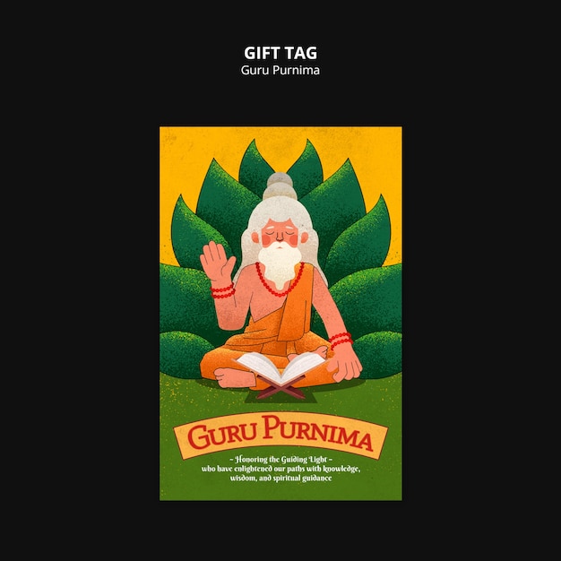 PSD desenho de modelo de guru purnima