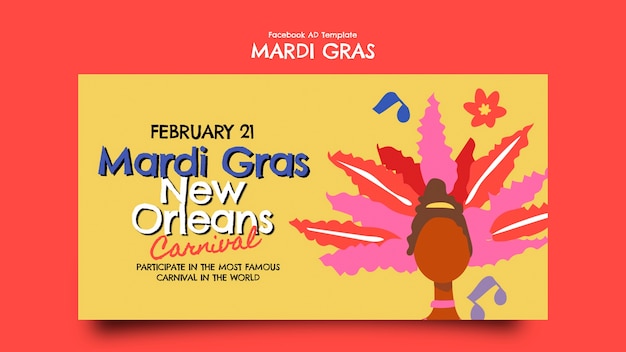 Desenho de modelo de Mardi Gras
