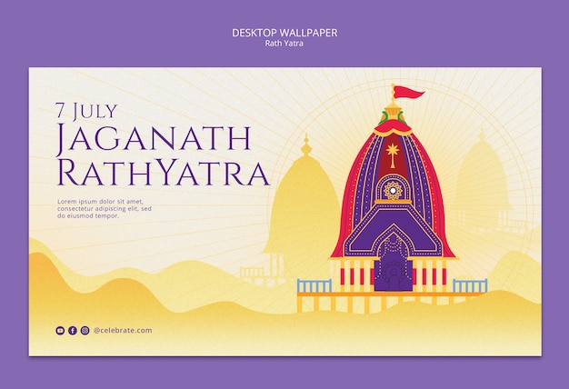 Desenho de modelo de Rath yatra
