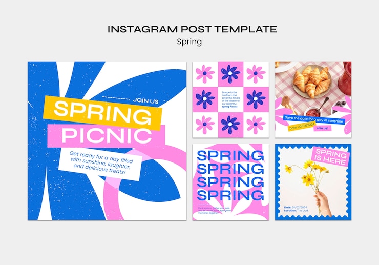 PSD desenho de modelo de venda de primavera
