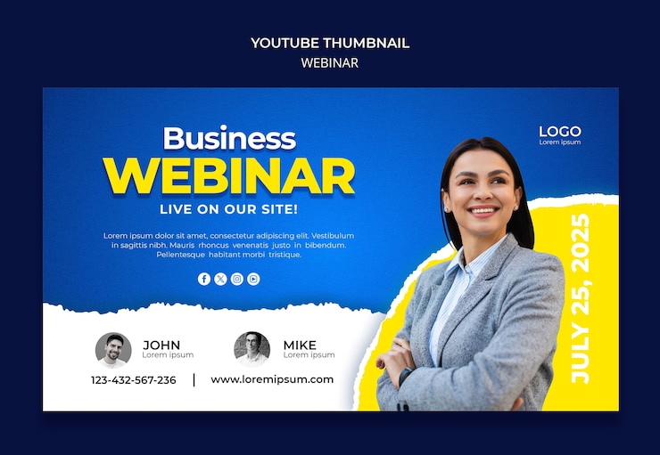 PSD desenho de modelo de webinar