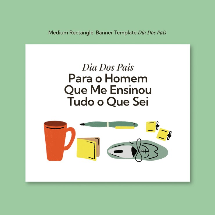PSD desenho de modelo para o dia do pai