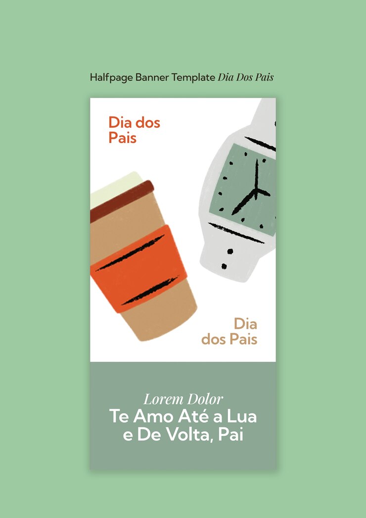PSD desenho de modelo para o dia do pai