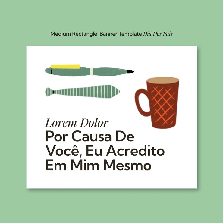 PSD desenho de modelo para o dia do pai