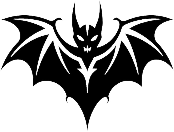 PSD desenho de morcego preto perfeito para artesanato de halloween e projetos diy