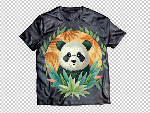 PSD desenho de panda na camiseta