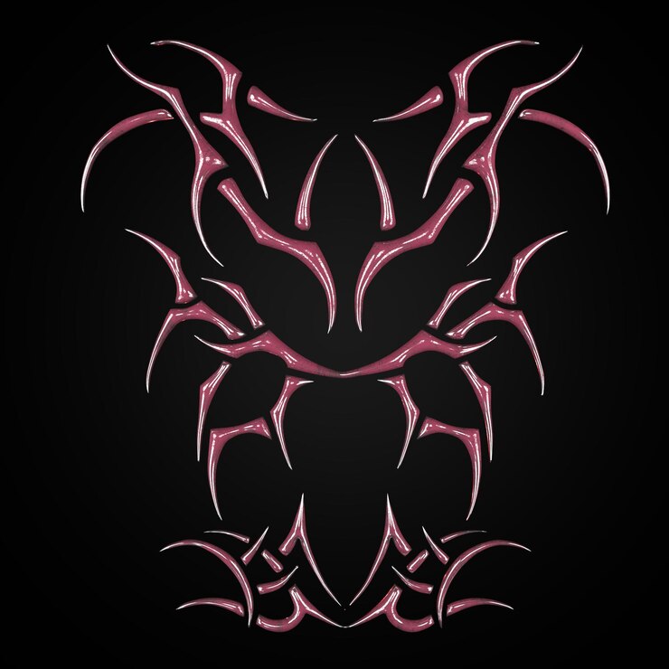 PSD desenho de renderização tribal 3d